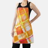 光沢のあるタータンチェック格子模様 エプロン (インサイチュ)