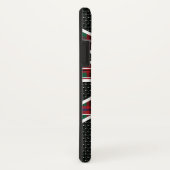 光沢のあるダイヤモンドスカル黒い赤いグリッド Case-Mate iPhoneケース (裏面/右)