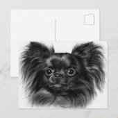 光沢のあるチャーム – ハンドチワ絵を描ワアール ポストカード (正面/裏面)