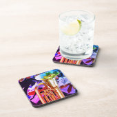 光沢のあるチューバ斜め遠近法ブラスバンド コースター (右側)