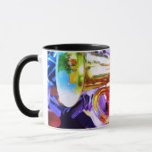 光沢のあるチューバ斜め遠近法ブラスバンド マグカップ (左)