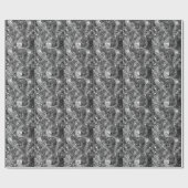 光沢のあるディスコオーナメント白黒の写真 ラッピングペーパー (フラット)