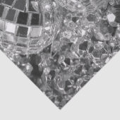 光沢のあるディスコオーナメント白黒の写真 薄葉紙 (詳細)