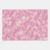 光沢のあるディスコドット ラッピングペーパーシート (正面)