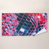 光沢のあるディスコパーティーの背景(鏡ボールref) バスタオル (バスタオル)