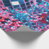 光沢のあるディスコパーティーの背景(鏡ボールref) ラッピングペーパー (角)