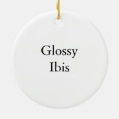 光沢のあるトキ亜科、ジョンAudubon セラミックオーナメント (裏面)