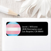 光沢のあるトランスジェンダープライドフラグ ラベル (インサイチュ)