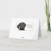 光沢のあるハイイログマの挨拶状 カード (裏面)