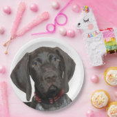 光沢のあるハイイログマ ペーパープレート (パーティー)