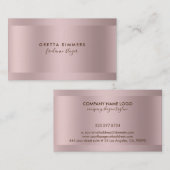 光沢のあるバラ-金ゴールドストライプ 名刺 (正面/裏面)