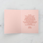 光沢のあるバルーングリッターピンクと金ゴールド甘い16 カード (内部)