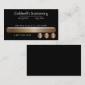 光沢のあるバーおよびボタン-銅 名刺 (正面/裏面)