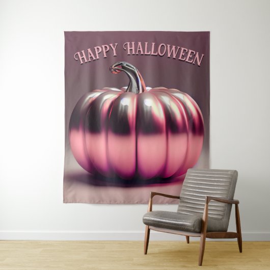 光沢のあるピンクのカボチャのフォトバックグラウンド タペストリー (インサイチュ)