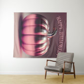 光沢のあるピンクのカボチャのフォトバックグラウンド タペストリー (インサイチュ(横))