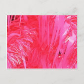 光沢のあるピンクのクリスマスツリー シーズンポストカード (正面)