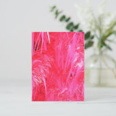 光沢のあるピンクのクリスマスツリー シーズンポストカード (スタンド正面)