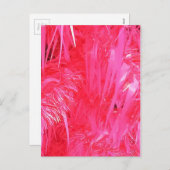 光沢のあるピンクのクリスマスツリー シーズンポストカード (正面/裏面)