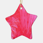 光沢のあるピンクのクリスマスツリー セラミックオーナメント (左)
