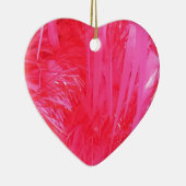 光沢のあるピンクのクリスマスツリー セラミックオーナメント (右)