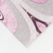 光沢のあるピンクのグリッターマーメイドはかりで測魚 フリースブランケット (角)