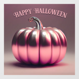 光沢のあるピンクカボチャ ウィンドウサイン