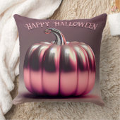 光沢のあるピンクカボチャ クッション (ブランケット)