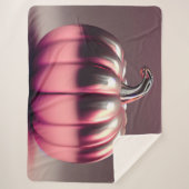 光沢のあるピンクカボチャ シェルパブランケット (正面)