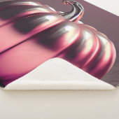 光沢のあるピンクカボチャ シェルパブランケット (3/4)