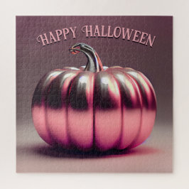 光沢のあるピンクカボチャ ジグソーパズル