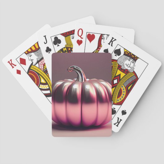 光沢のあるピンクカボチャ トランプ (裏面)