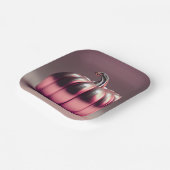 光沢のあるピンクカボチャ ペーパープレート (傾斜あり)