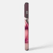 光沢のあるピンクカボチャ iPhoneケース (左側面)