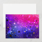 光沢のあるピンク色の背景 エンクロージャーカード (正面/裏面)