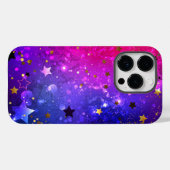 光沢のあるピンク色の背景 Case-Mate iPhoneケース (裏面 (横))