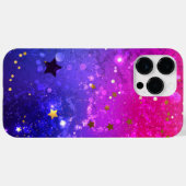 光沢のあるピンク色の背景 Case-Mate iPhoneケース (裏面 (横))