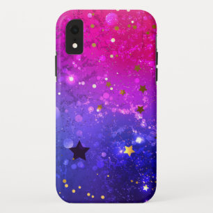 光沢のあるピンク色の背景 iPhone XRケース
