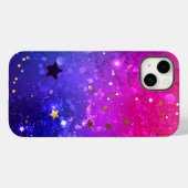 光沢のあるピンク色の背景 Case-Mate iPhoneケース (裏面 (横))