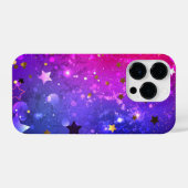 光沢のあるピンク色の背景 iPhoneケース (裏面横)