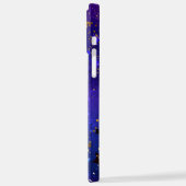 光沢のあるピンク色の背景 iPhoneケース (左側面)