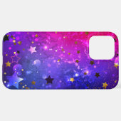 光沢のあるピンク色の背景 iPhoneケース (裏面横)