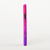 光沢のあるピンク色の背景 iPhoneケース (右側)