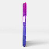 光沢のあるピンク色の背景 iPhoneケース (右側面)