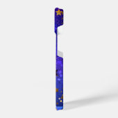 光沢のあるピンク色の背景 iPhoneケース (左側面)