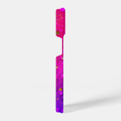 光沢のあるピンク色の背景 iPhoneケース (右側面)