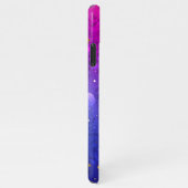 光沢のあるピンク色の背景 iPhoneケース (右側)