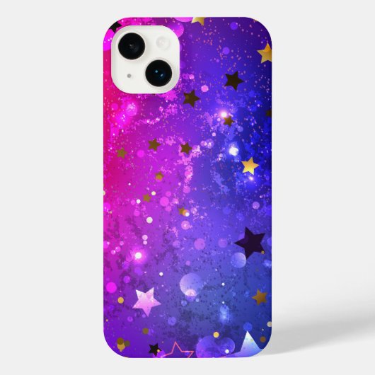 光沢のあるピンク色の背景 iPhoneケース (裏面)