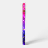 光沢のあるピンク色の背景 SAMSUNG GALAXYケース (左側面)