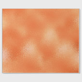 光沢のあるピーチオレンジ色のガラスの氷釉 ラッピングペーパー (フラット)