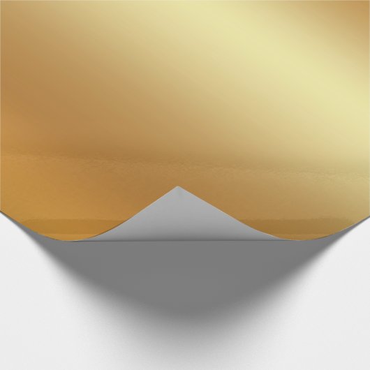 光沢のあるフェイクな金ゴールドのエレガントでモダンな金ギフトの魅力 ラッピングペーパー (角)